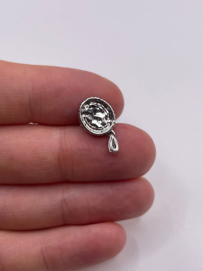 9ct white gold diamond cluster pendant