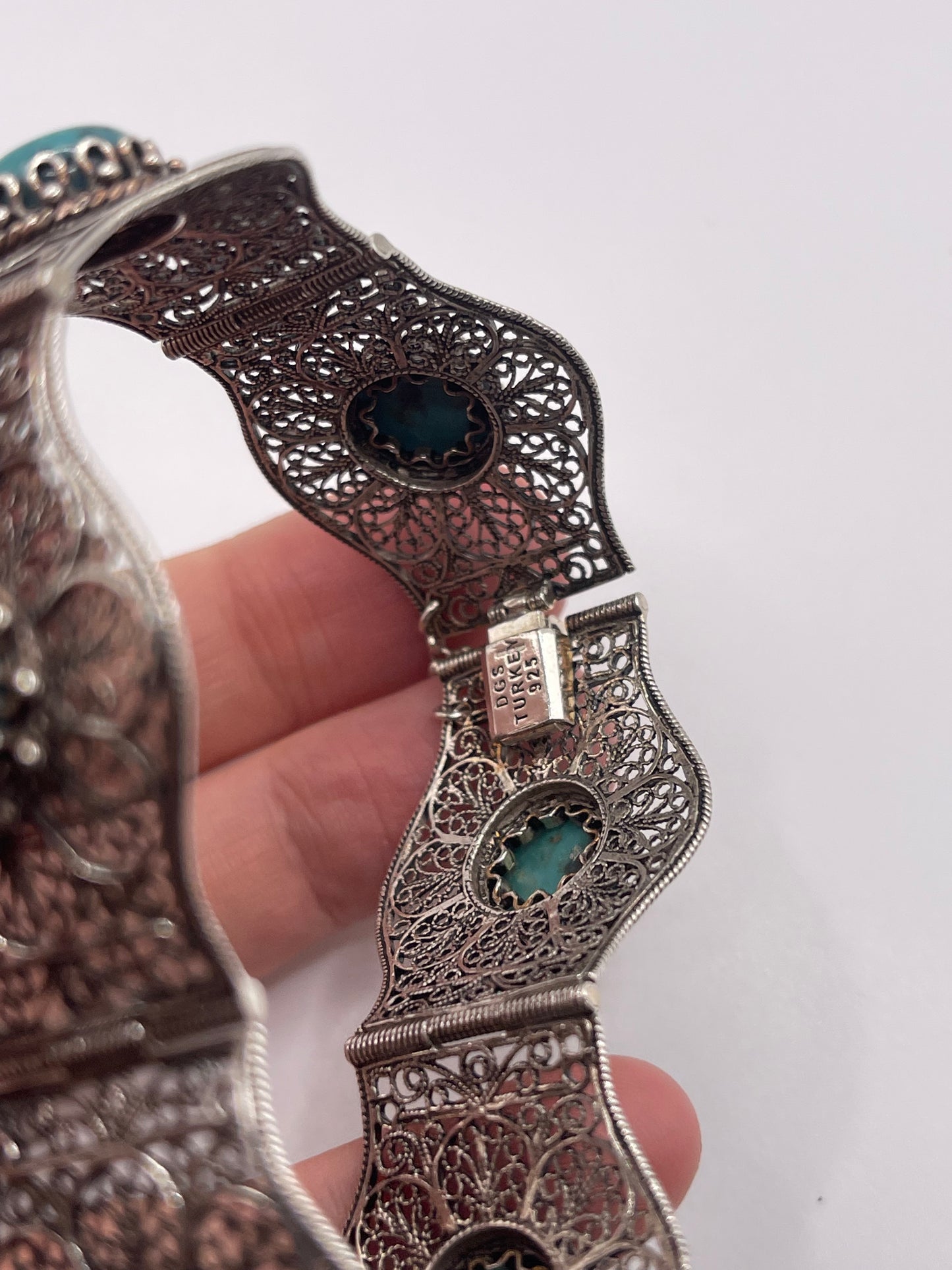 Silver turquoise bracelet