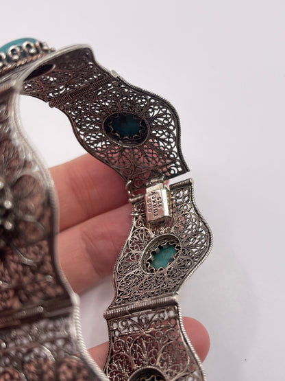 Silver turquoise bracelet