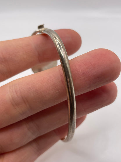 Silver blue John bangle