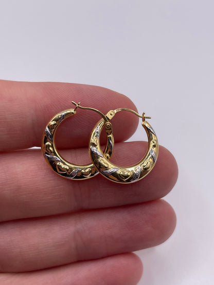 9ct gold creole earrings