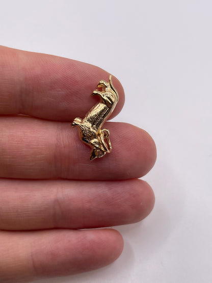 9ct gold dachshund charm