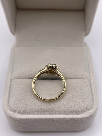 9ct gold sapphire and diamond ring