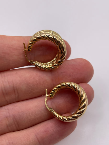 9ct gold creole earrings