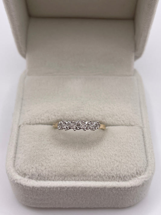9ct gold diamond ring