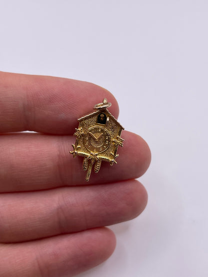 9ct gold cuckoo clock charm