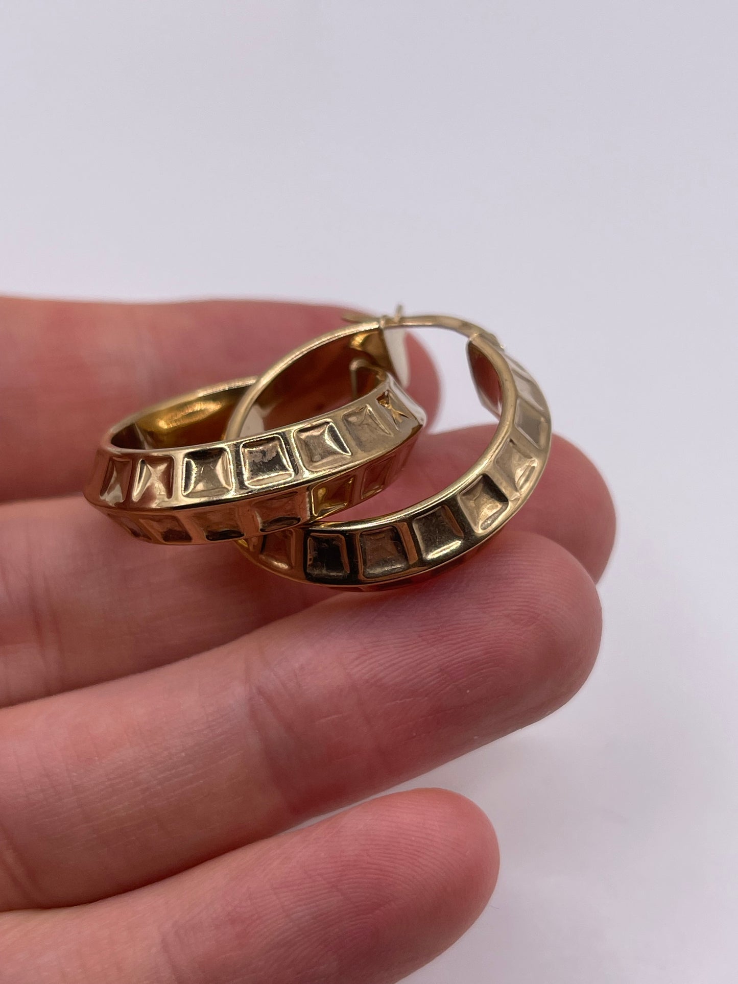 9ct gold creole earrings