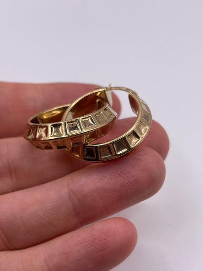 9ct gold creole earrings