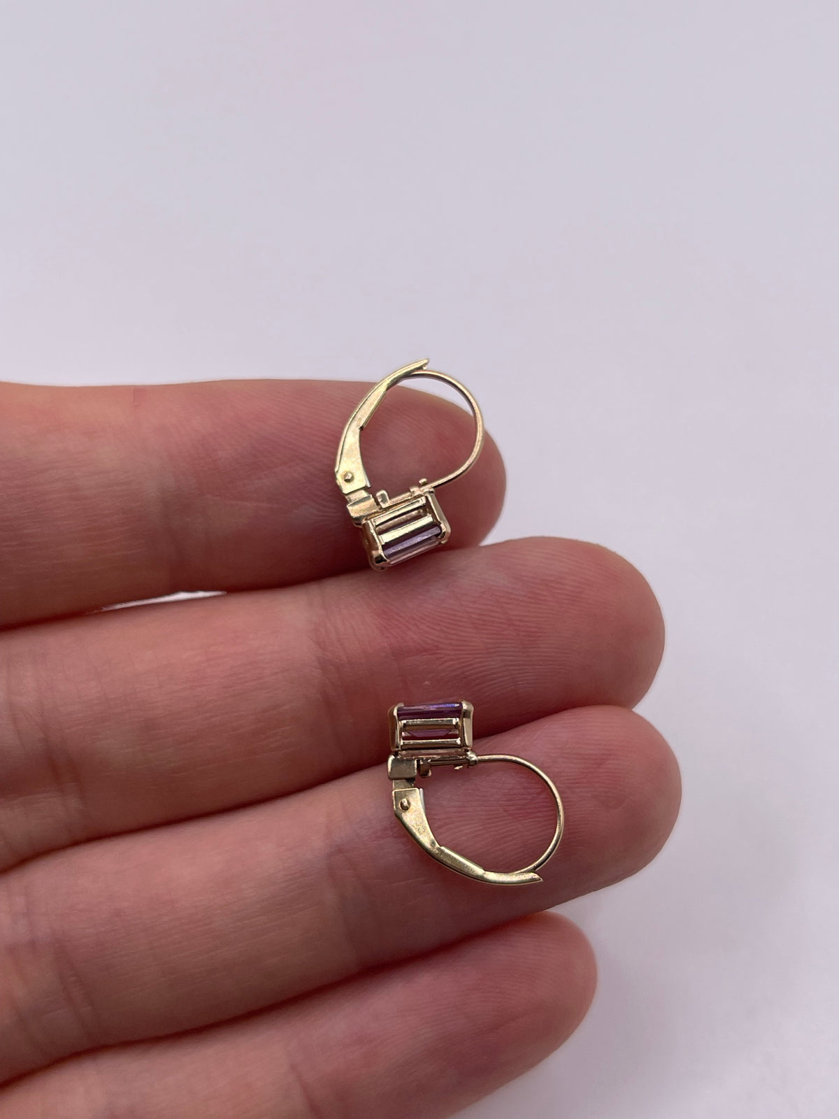 9ct gold amethyst earrings