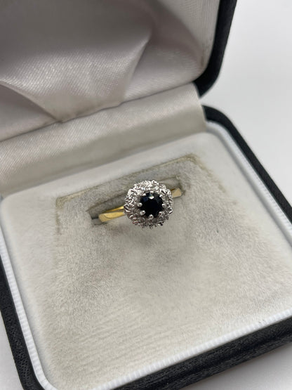 18ct gold sapphire and diamond ring