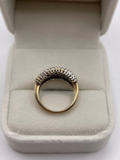 9ct gold diamond cluster ring