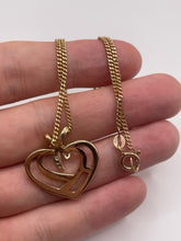 Load image into Gallery viewer, 9ct gold diamond heart necklace
