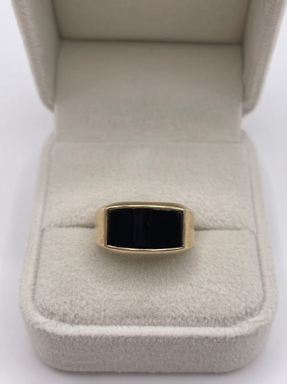 9ct gold onyx signet ring