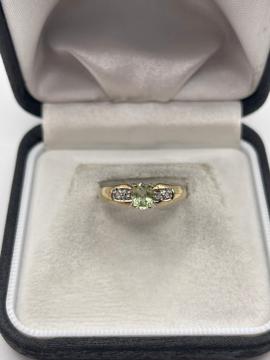 9ct gold fancy sapphire and zircon ring