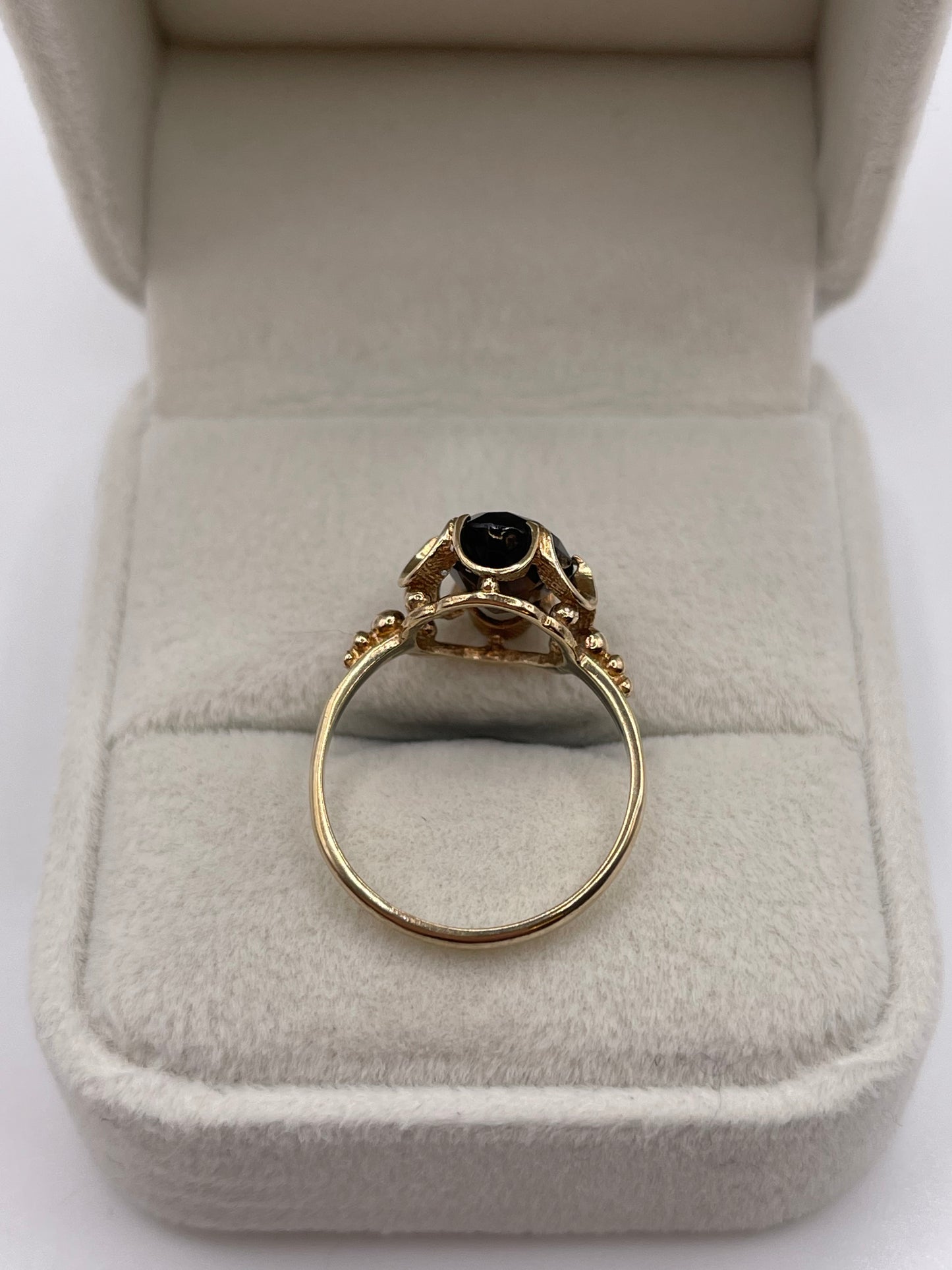 9ct gold Smokey quartz ring