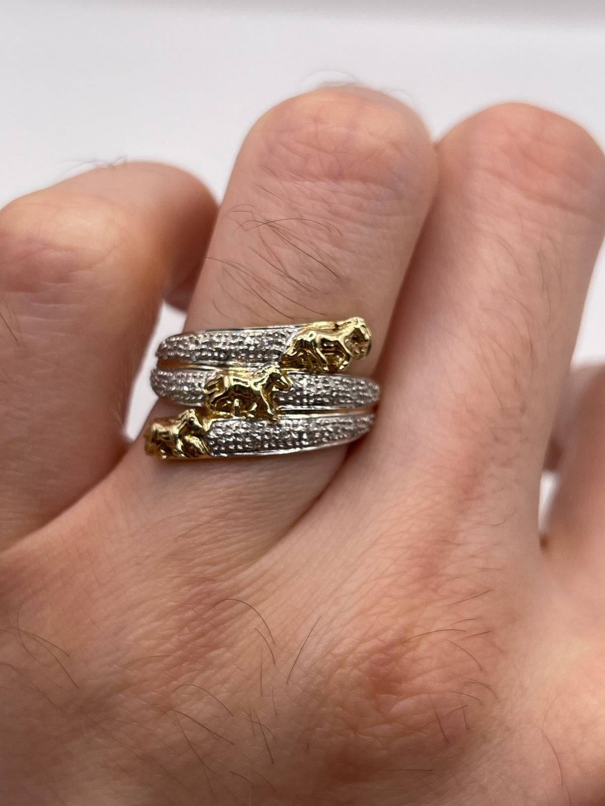 9ct gold diamond cluster ring