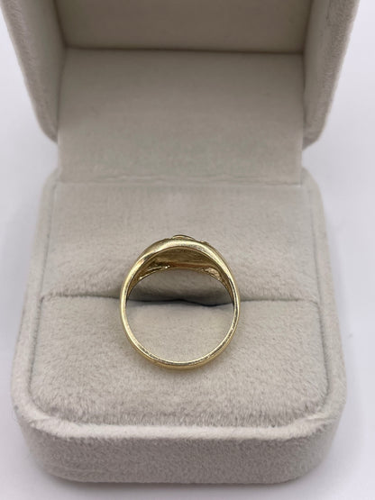 9ct gold moon and star ring