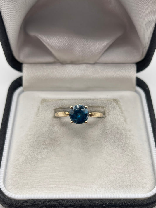 9ct gold teal topaz ring