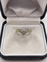 Load image into Gallery viewer, 9ct gold diamond cluster ring
