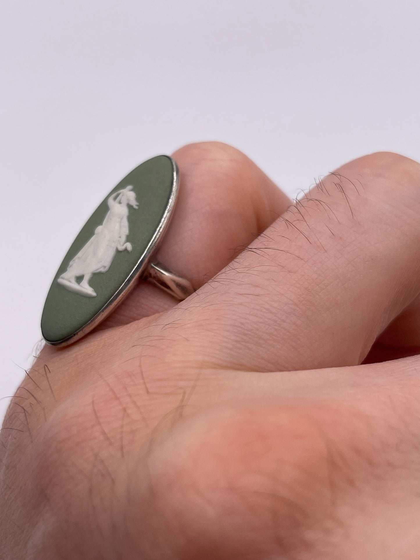 Silver Wedgwood cameo ring
