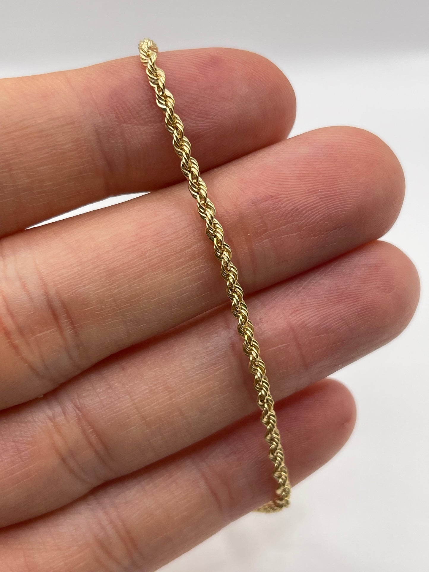 9ct gold rope bracelet