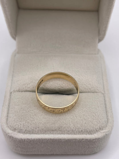 9ct gold I love you band