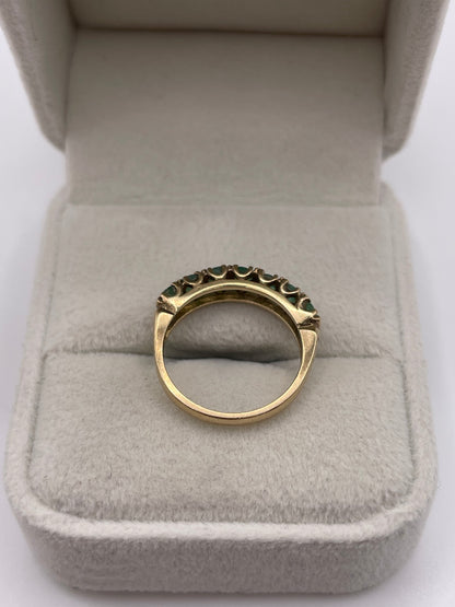 9ct gold emerald ring