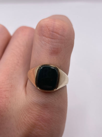 9ct gold bloodstone signet ring