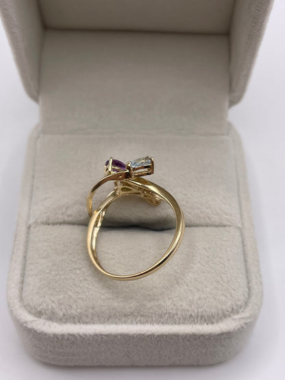 9ct gold multi gemstone ring