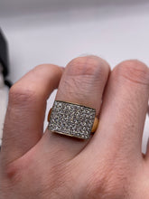 Load image into Gallery viewer, 9ct gold diamond cluster ring
