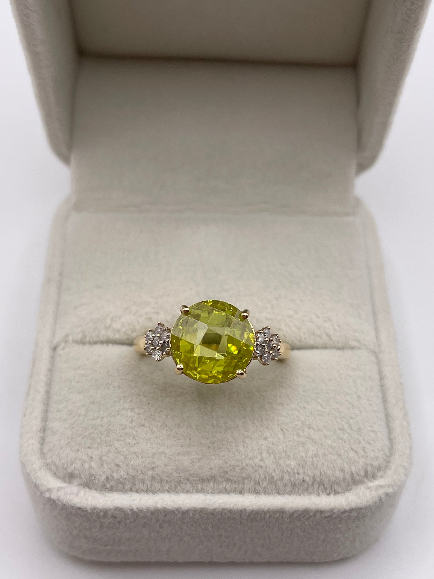 Glenn Lehrer 14ct gold sphene and diamond ring
