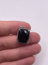 Load image into Gallery viewer, 9ct white gold Smokey quartz and diamond pendant
