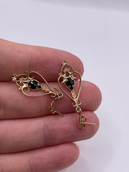 9ct gold sapphire earrings