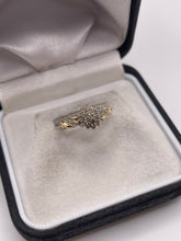 Load image into Gallery viewer, 9ct gold diamond cluster ring
