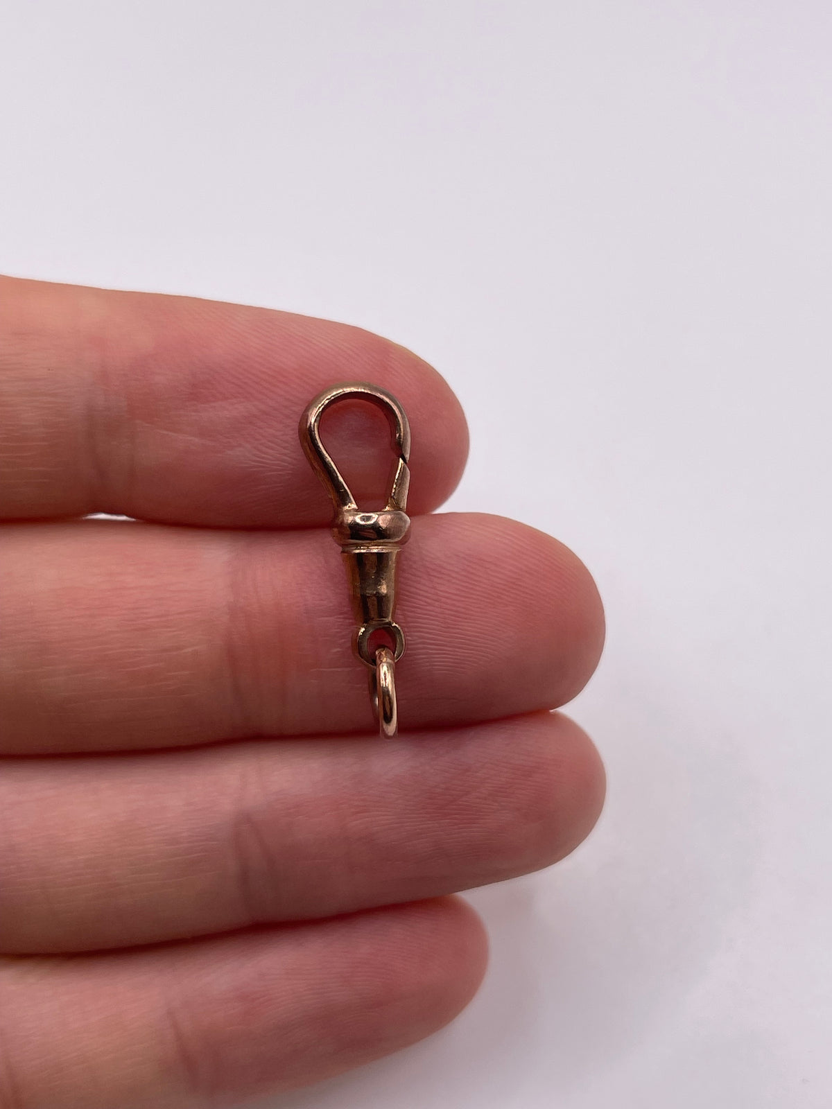 9ct rose gold dog clip 14