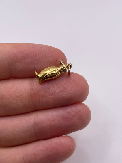 9ct gold penguin charm