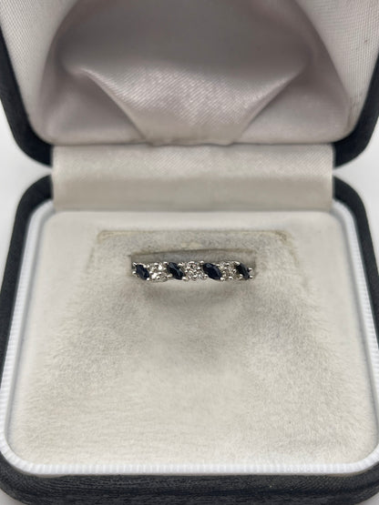 9ct gold sapphire and diamond ring