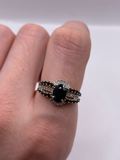 9ct gold sapphire and diamond ring