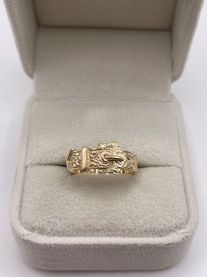 9ct gold buckle ring