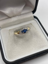 Load image into Gallery viewer, 9ct gold sapphire and diamond ring

