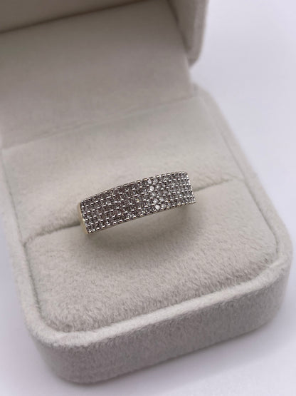9ct gold diamond cluster ring