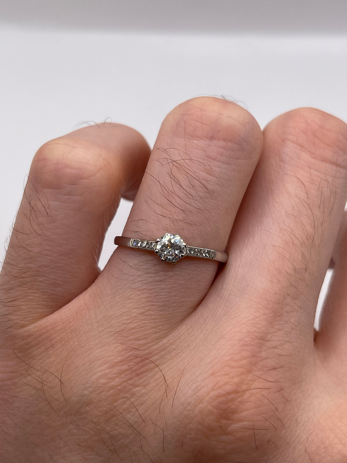 Platinum diamond ring