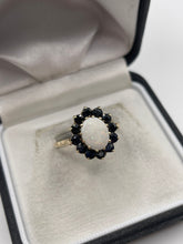 Load image into Gallery viewer, 9ct gold opal and sapphire ring
