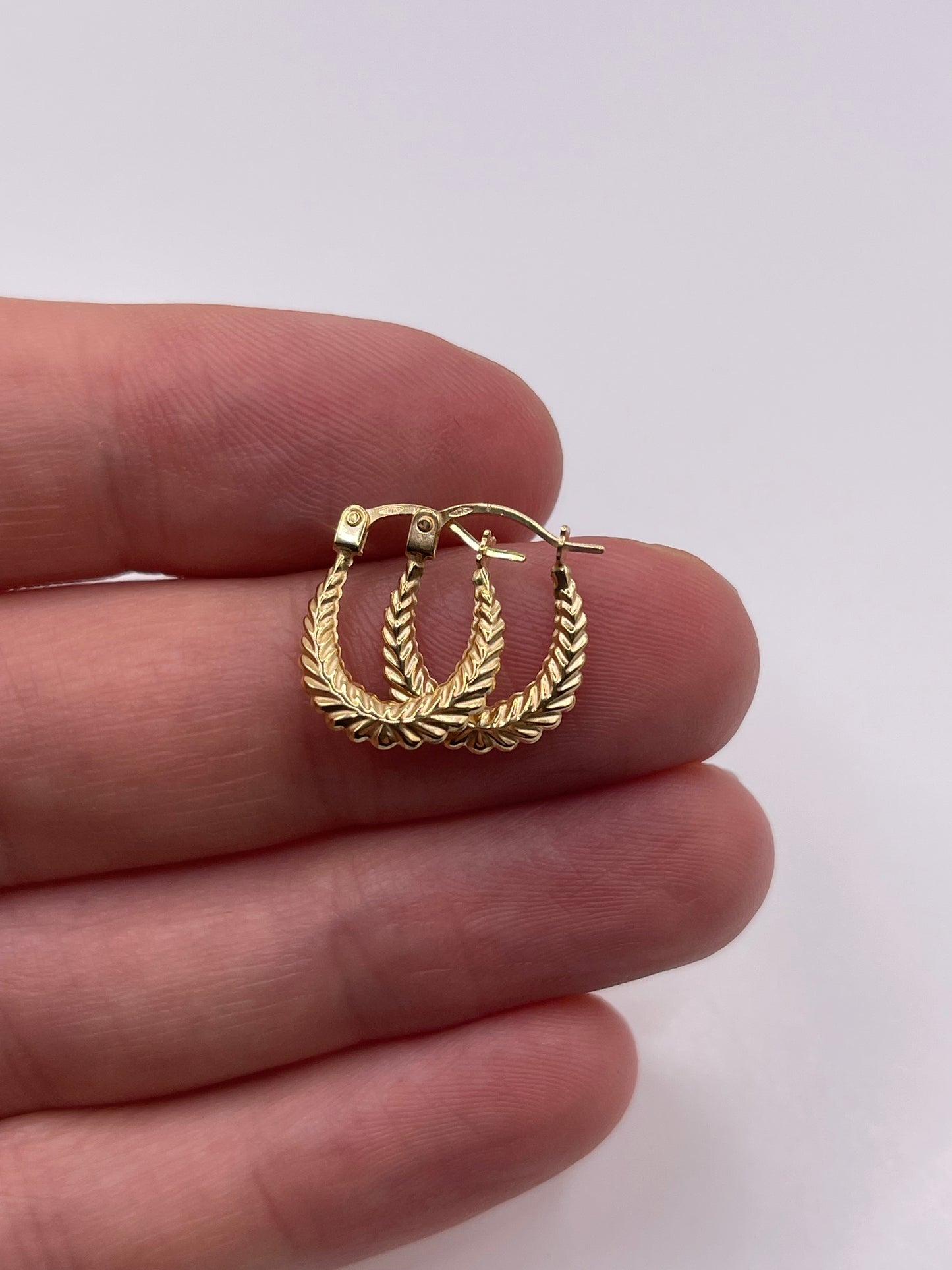 9ct gold creole earrings