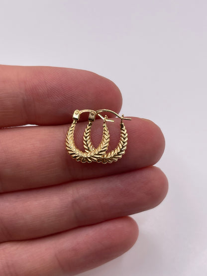 9ct gold creole earrings