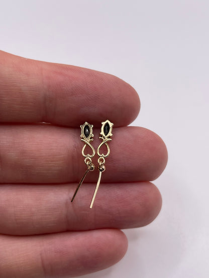 9ct gold sapphire earrings