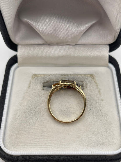 9ct gold multigem and diamond ring