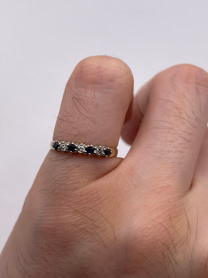 9ct gold sapphire and diamond ring