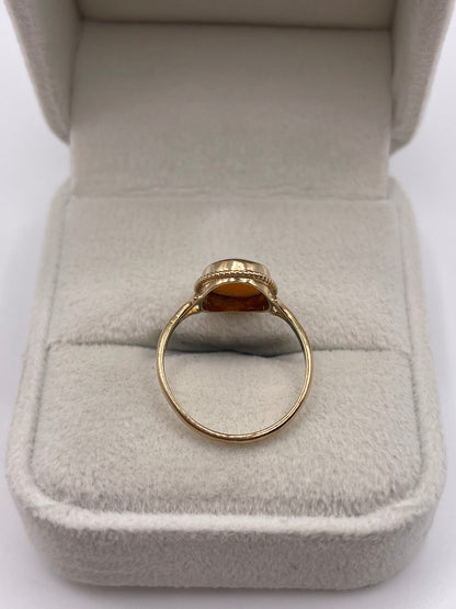 9ct gold cameo ring