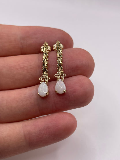 9ct gold opal earrings